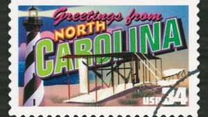 Vintage postage stamp from North Carolina