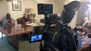 Kerry Haynie and David Rohde in a videotaped interview