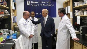 Joe Biden visits Duke University School of Medicine