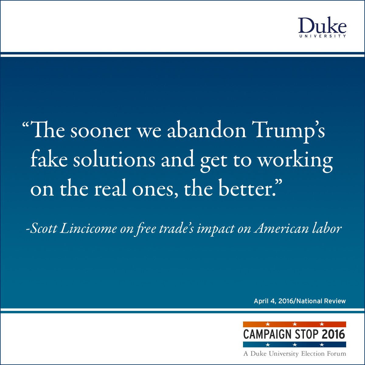 “The sooner we abandon Trump’s fake solutions and get to working on the real ones, the better.” -Scott Lincicome on free trade’s impact on American labor