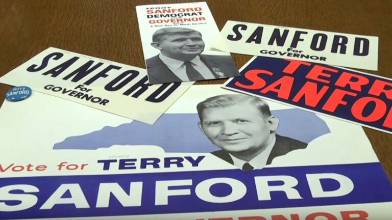 Memorabilia from Terry Sanford's political campaign